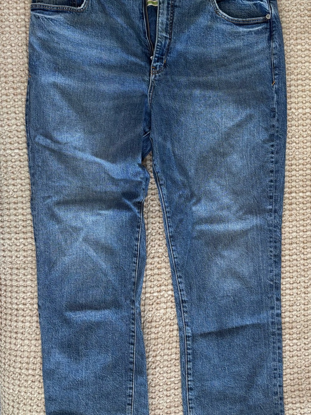 Pilcro Women's Mid-Blue Straight Leg Jeans